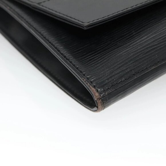LOUIS VUITTON Epi Jena Clutch Bag Black M52722 LV Auth 136480 - Picture 9 of 16